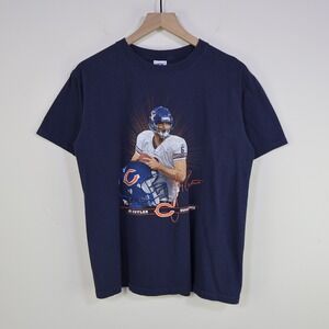 NFL Chicago Bears Jay Cutler T Shirt Size M Navy Blue Cotton Graphic